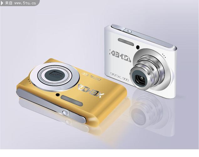 數碼相機矢量圖卡片機圖片